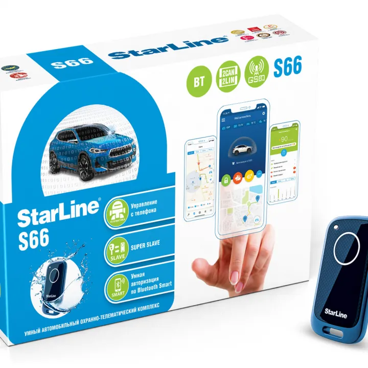 StarLine S66 v2 BT 2CAN+4LIN 2SIM GSM Автомобильная сигнализация в Тольятти