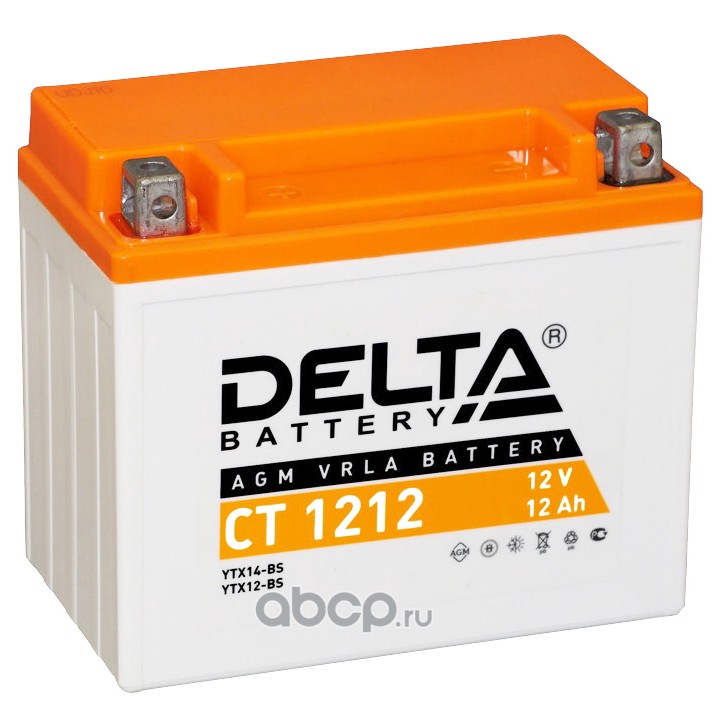 Аккумулятор 12 а/ч DELTA BATTERY CT1212 в Тольятти