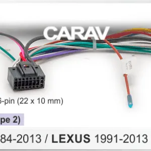 Carav 16-014 разъем 16-pin Toyota 1984+, Lexus 1991+, Daihatsu 1985+ (Питание + Динамики + Руль)